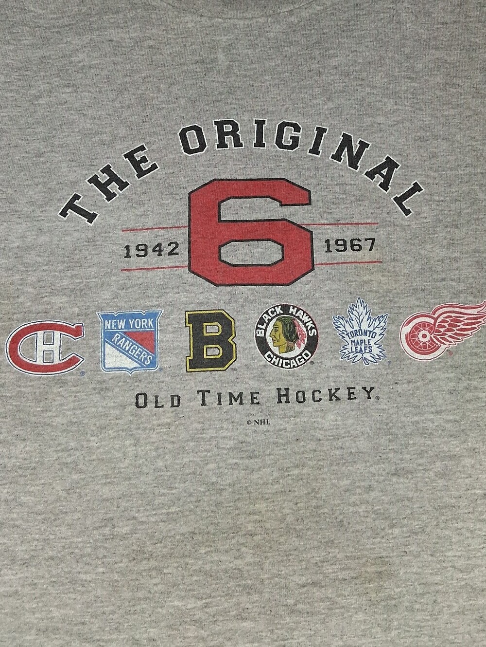 90s The Original 6 NHL Hockey Shirt Vintage Hockey Tee